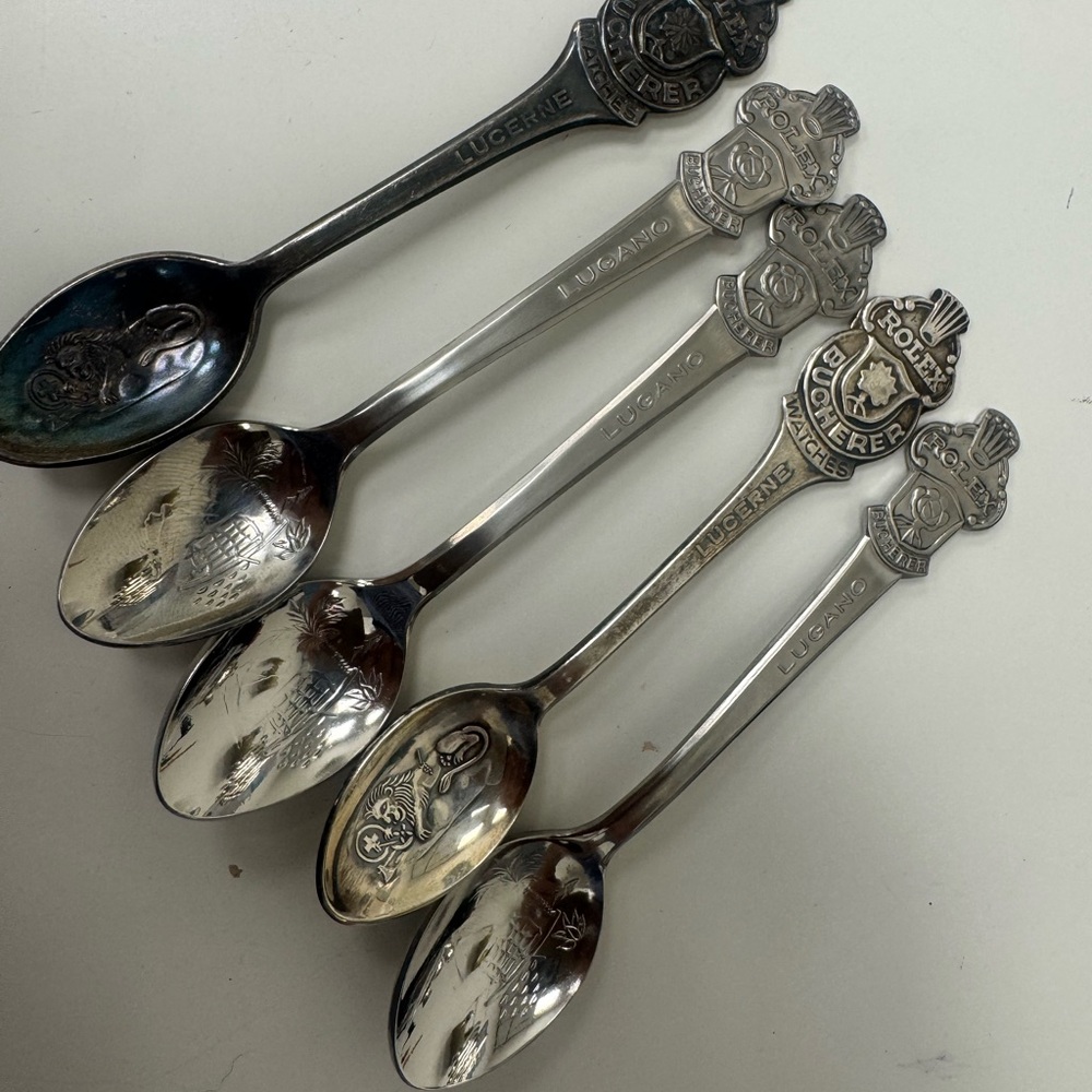 Silver Souvenir ROLEX Spoons Bundle